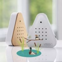 Vogelhuisjes' met natuur- en vogelgeluiden en bewegingssensor