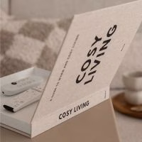 Opbergboek van linnen 'Cosy Living' - 