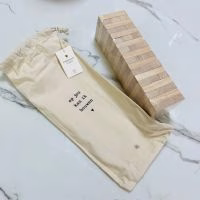 Houten jenga spelletje 'Op jou kan ik bouwen'