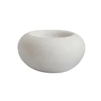 Luxe, witte vuurschaal van massief steen!