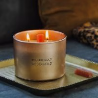 Biologische en Luxe Soja Geurkaars 'You Are Solid Gold' 