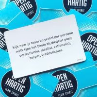 Openhartig Team spirit kaartspel, een spel voor collega's - 