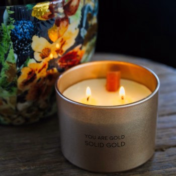 Biologische en Luxe Soja Geurkaars 'You Are Solid Gold' 