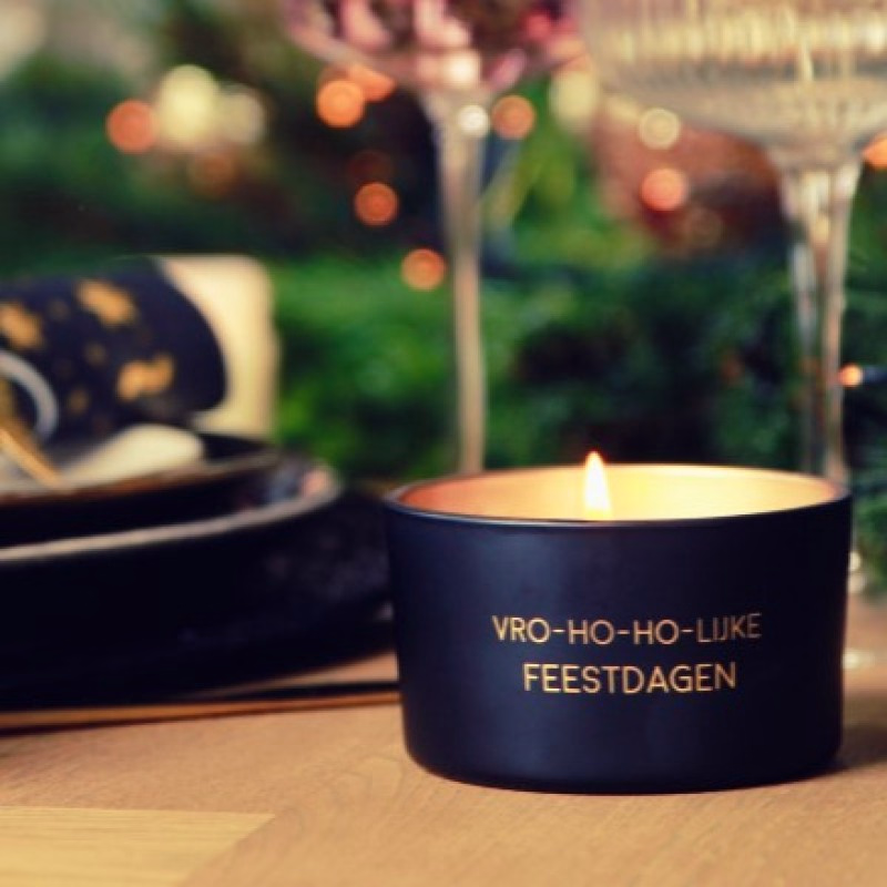 Biologische sojakaars Vro-ho-ho-lijke feestdagen - 