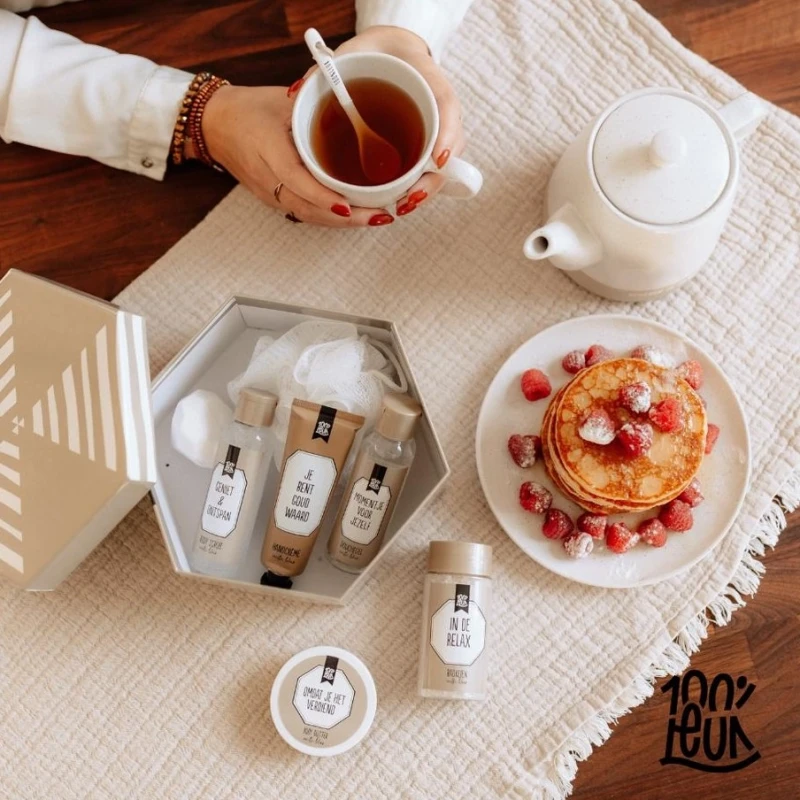 100 % Leuk Luxe Relaxmomenten Box 'Omdat je het verdient'