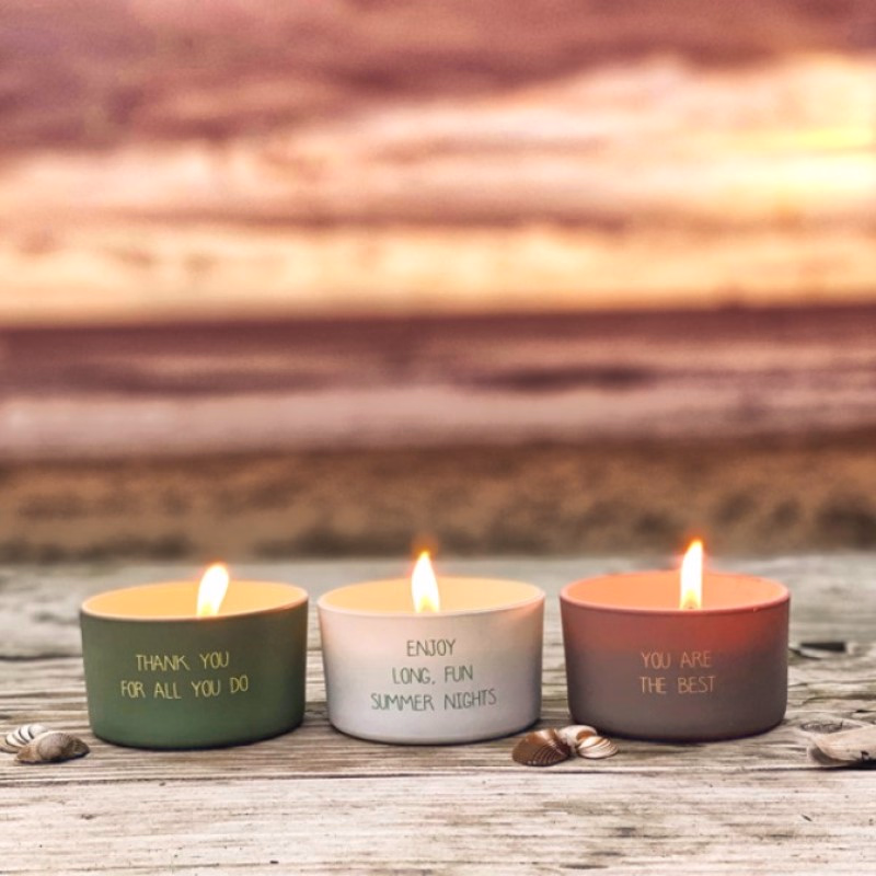 Kaars voor buiten 'Thank you for all you do' of 'You are the Best'
