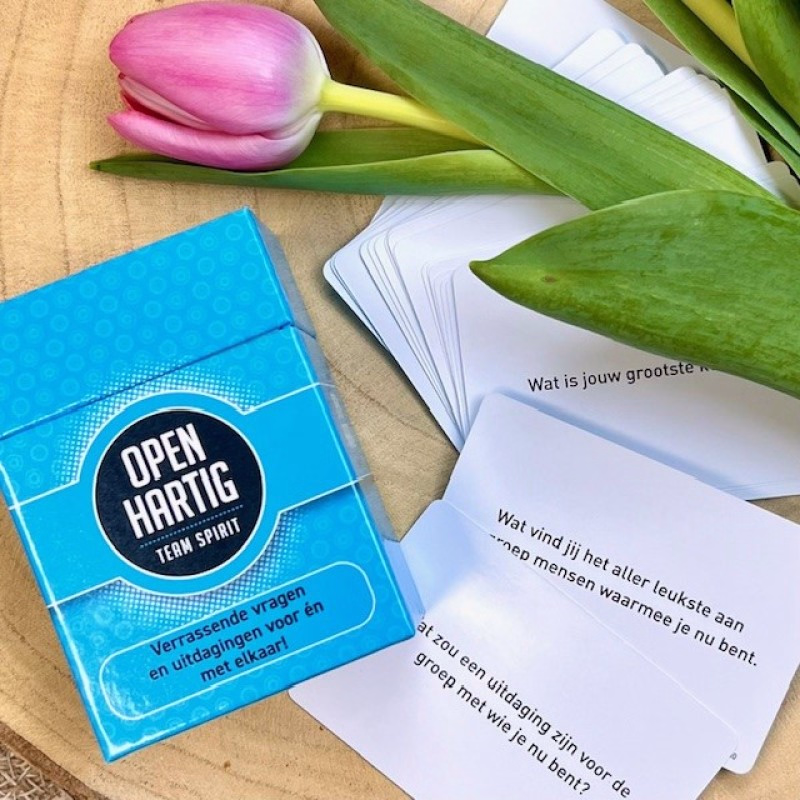 Openhartig Team spirit kaartspel, een spel voor collega's - 