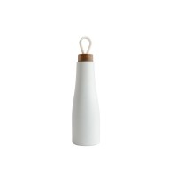 Stijlvolle witte thermosfles met hengsel