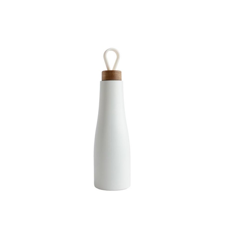 Stijlvolle witte thermosfles met hengsel