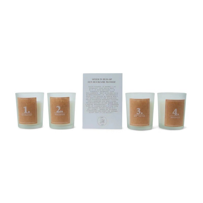 Originele Giftset met Vier Geurkaarsen 