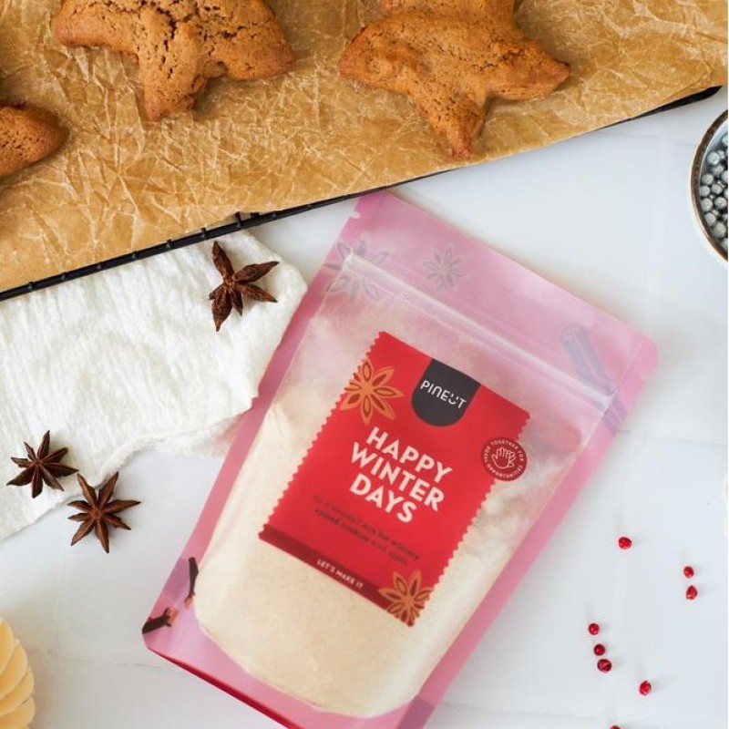 DIY bakmix voor winterkoekjes in brievenbuspakketje
