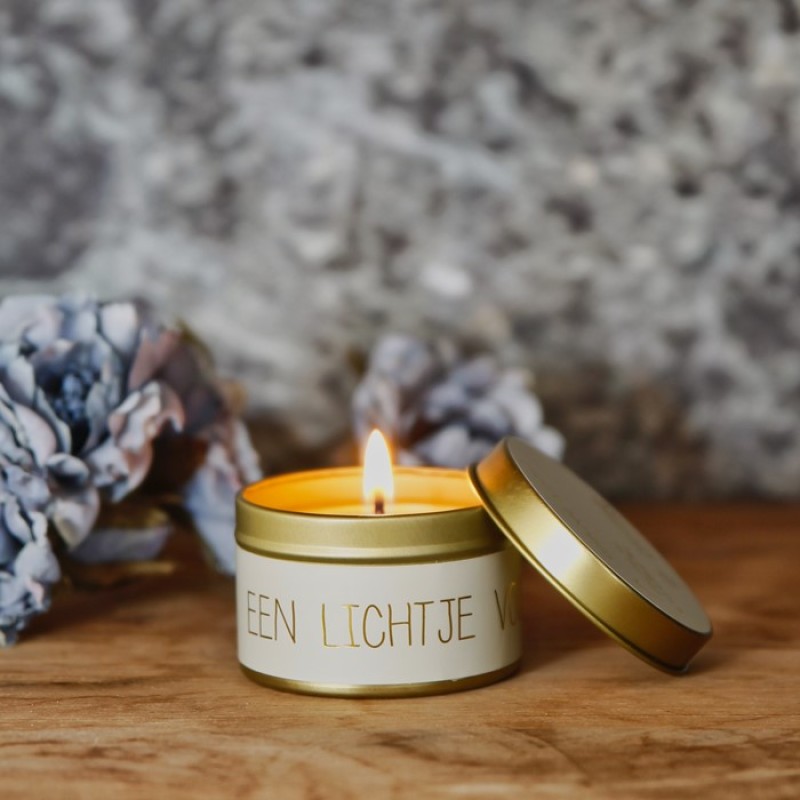 Giftset met kaarsje en edelsteentjes