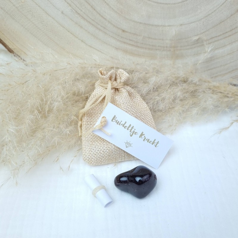 Giftset met kaarsje en edelsteentjes